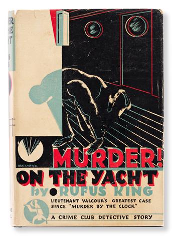 EDWARD MCKNIGHT KAUFFER (1890-1954).  [ART DECO DUST JACKETS / MURDER MYSTERY.] Group of 5 books. 1929-1932. Sizes vary.